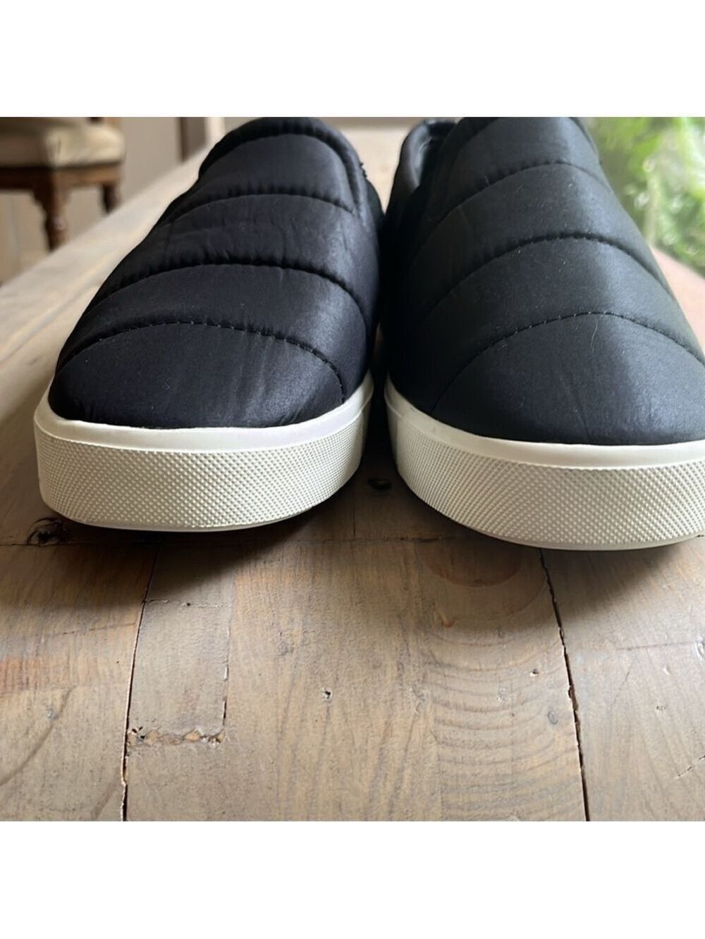 New VINCE Blair Quilted Nylon Slip-On Sneakers in Black US 9.5 - Picture 7 of 12